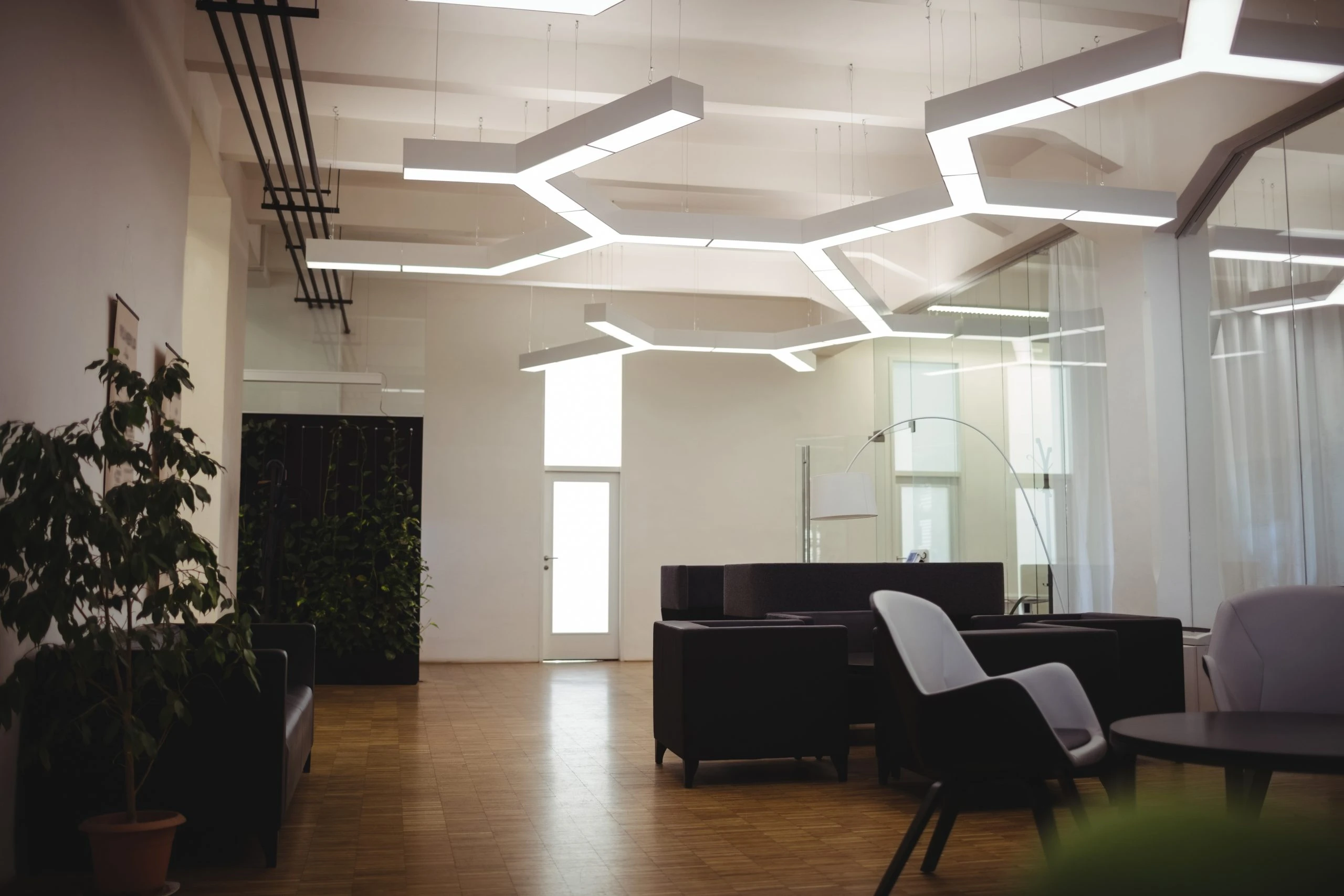 View Of Modern Office — Litomatic LED lighting